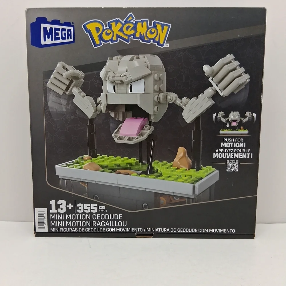 Pokémon Mini Motion Geodude Building Set - Gray and‎ Green